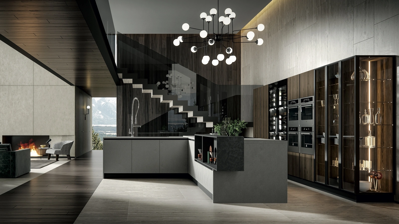 Cucina Moderna Genesi con isola di Home Cucine