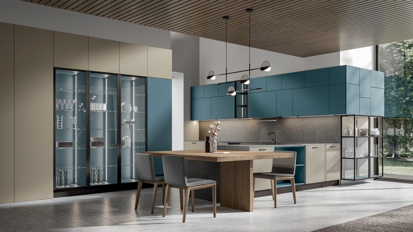 Cucina Moderna Klee con penisola di Home Cucine