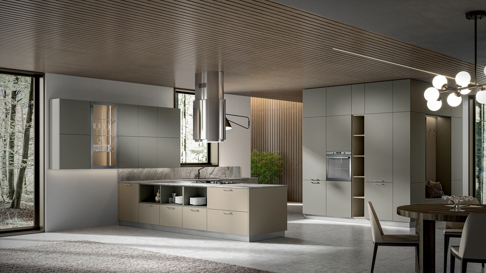 Cucina Moderna Klee con penisola di Home Cucine