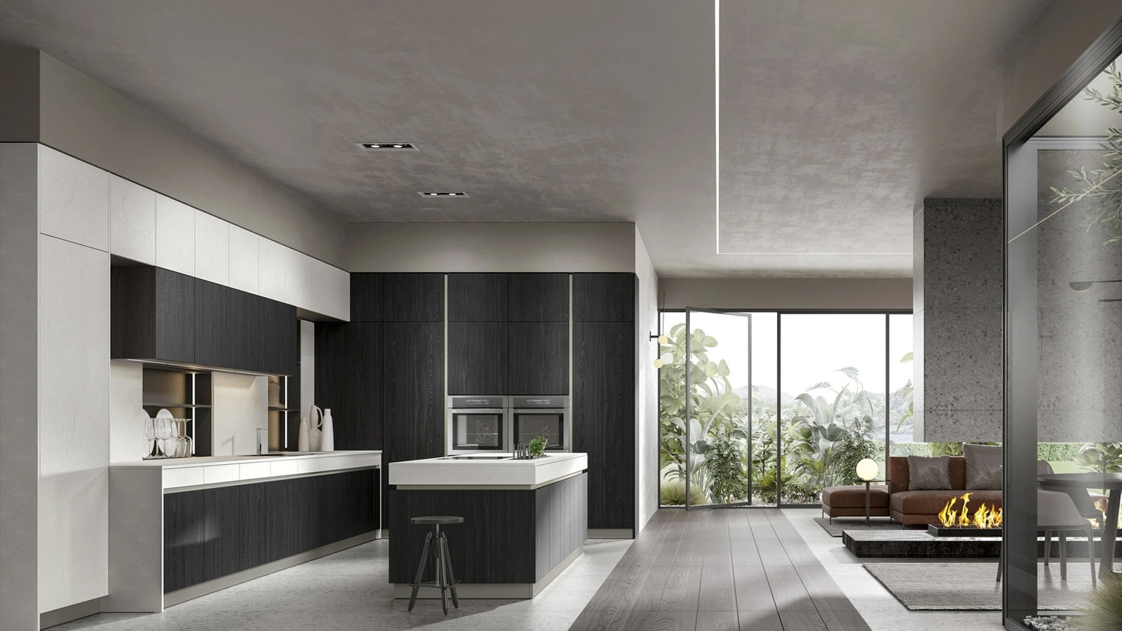 Cucina Moderna Logos con isola di Home Cucine