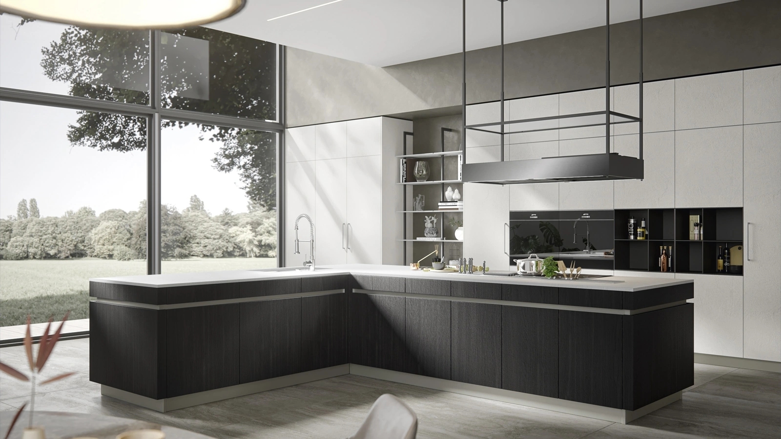 Cucina Moderna Logos con isola di Home Cucine