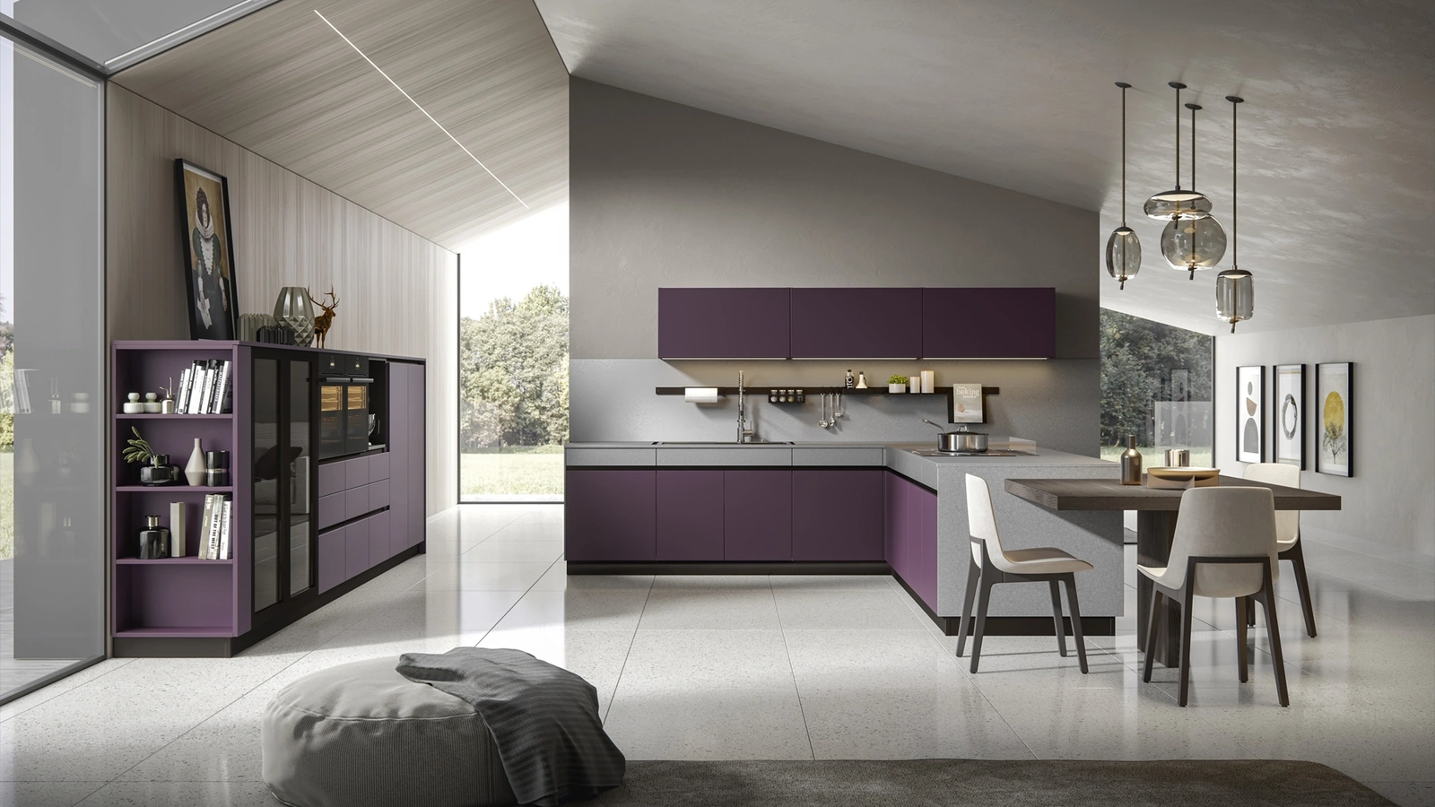 Cucina Moderna Logos con penisola di Home Cucine