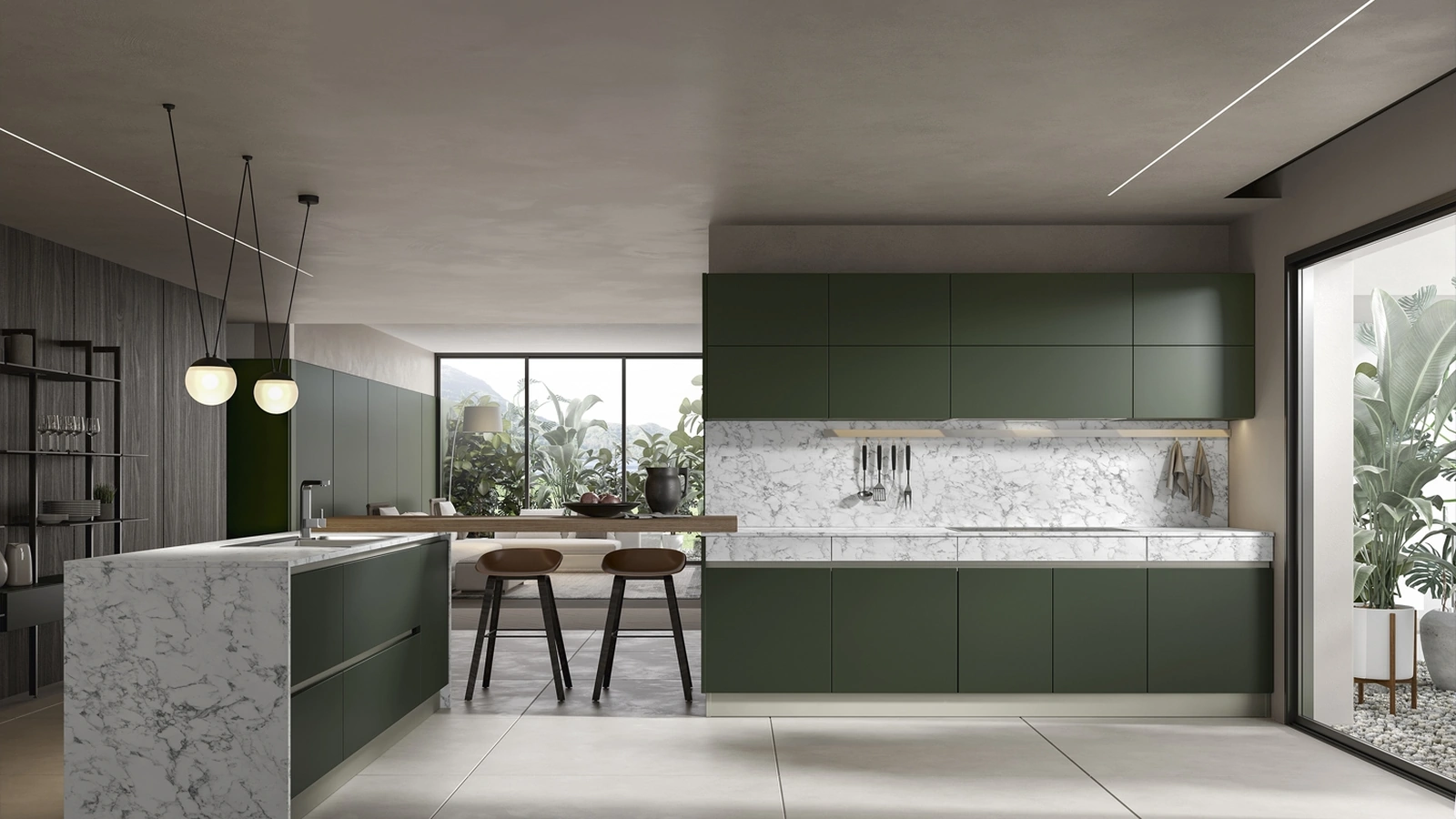 Cucina Moderna Logos con penisola di Home Cucine