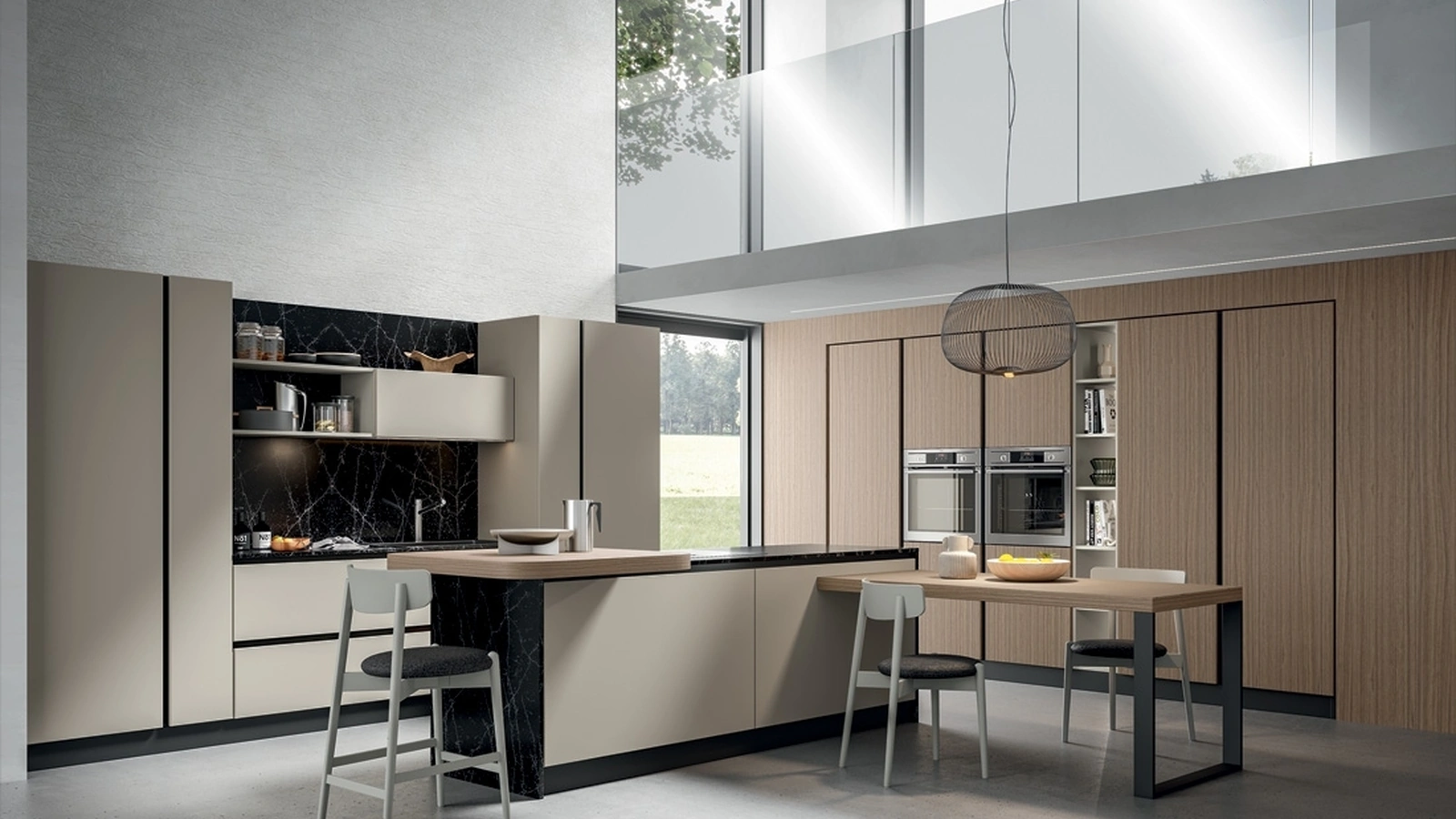 Cucina Moderna Mela con isola di Home Cucine