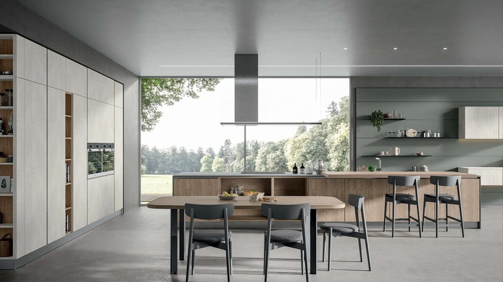 Cucina Moderna Mela con isola di Home Cucine