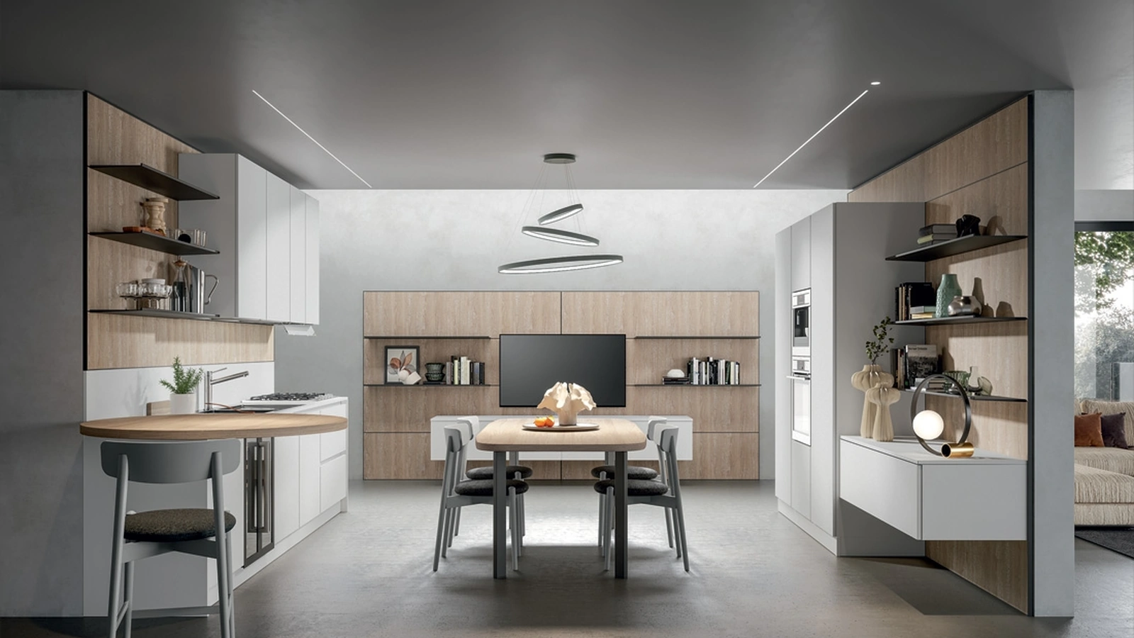 Cucina Moderna Mela con penisola di Home Cucine