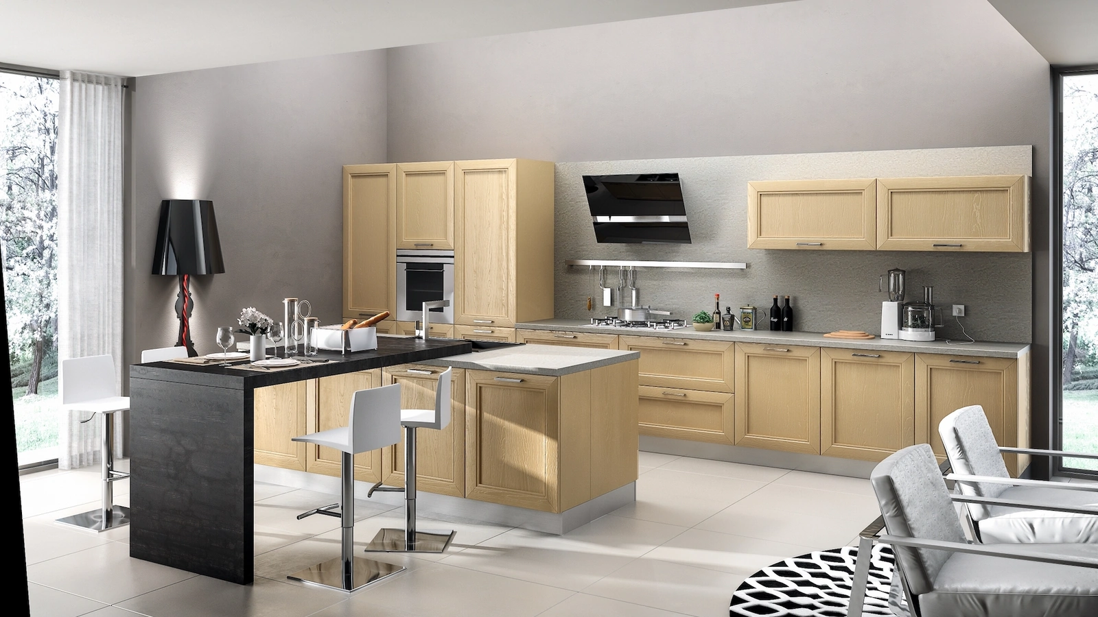 Cucina Moderna Metropoli con isola di Home Cucine