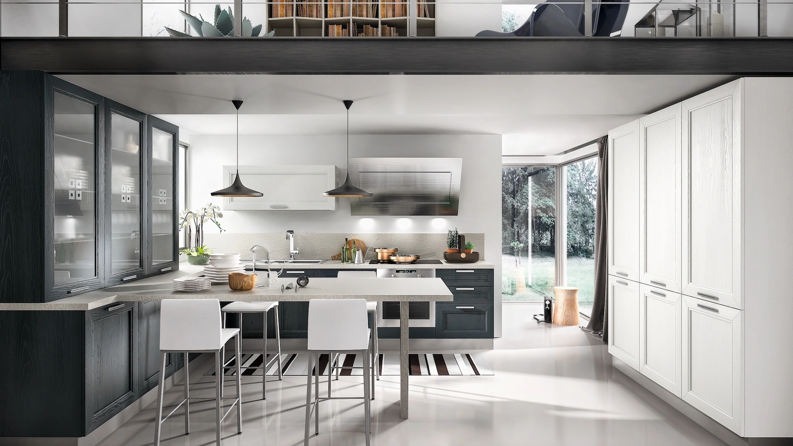 Cucina Moderna Metropoli con penisola di Home Cucine