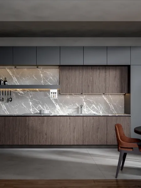 Cucina Moderna Palù angolare in PVC di Home Cucine