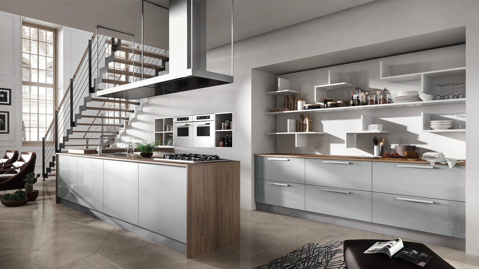 Cucina Moderna Reflexa con penisola di Home Cucine