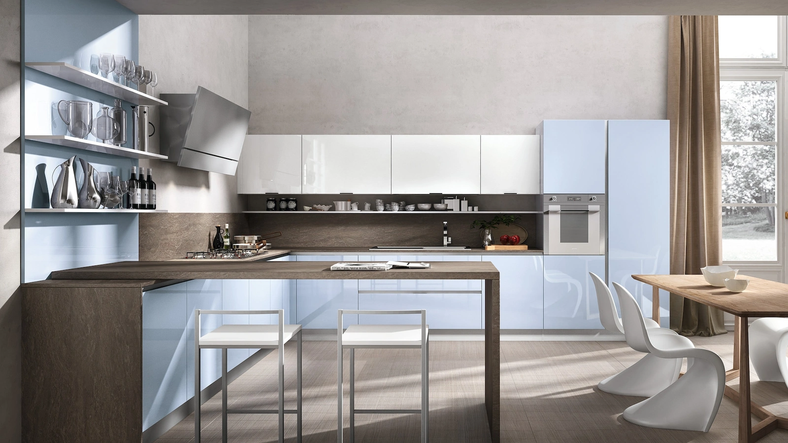 Cucina Moderna Reflexa con penisola di Home Cucine